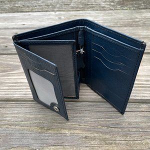 Men Card Holder Blue handmade Leather Wallet